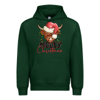 Forest Green mooey christmas Urban Hoodie - MaliasSmallBusiness
