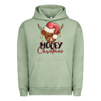 Pigment Oil Green mooey christmas Urban Hoodie - MaliasSmallBusiness