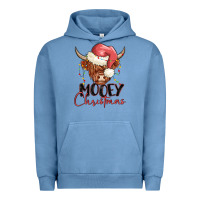 Pigment Pebble Blue mooey christmas Urban Hoodie - MaliasSmallBusiness