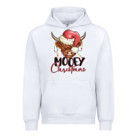 White mooey christmas Urban Hoodie - MaliasSmallBusiness