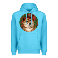 Ocean Blue Shiba Inu Christmas Premium Hoodie - RanaPortraitStore