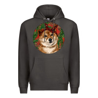 Smoke Shiba Inu Christmas Premium Hoodie - RanaPortraitStore
