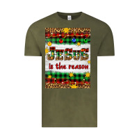Vintage Olive Christmas Jesus Is The Reason Vintage Tee - Artiststas