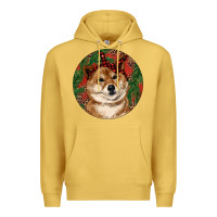 Antique Gold Shiba Inu Christmas Premium Hoodie - RanaPortraitStore