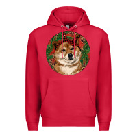 Cardinal Shiba Inu Christmas Premium Hoodie - RanaPortraitStore
