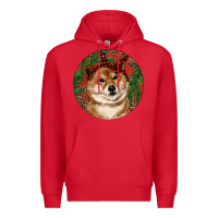 Red Shiba Inu Christmas Premium Hoodie - RanaPortraitStore