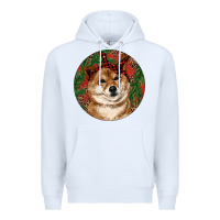 White Shiba Inu Christmas Premium Hoodie - RanaPortraitStore