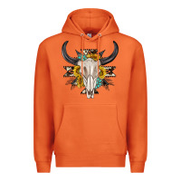 Carrot cow aztec western bull skull Premium Hoodie - texasbilliewilder