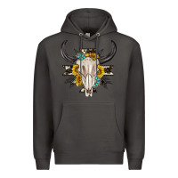 Smoke cow aztec western bull skull Premium Hoodie - texasbilliewilder