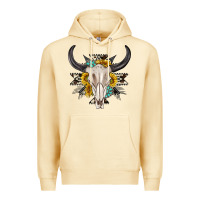 Pina Colada cow aztec western bull skull Premium Hoodie - texasbilliewilder