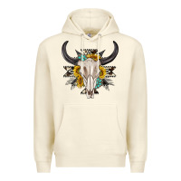 Sandshell cow aztec western bull skull Premium Hoodie - texasbilliewilder