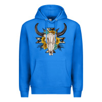 True Royal cow aztec western bull skull Premium Hoodie - texasbilliewilder
