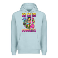 Blue Mist cosmic cowgirl Premium Hoodie - texasbilliewilder