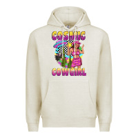 Oatmeal Heather cosmic cowgirl Premium Hoodie - texasbilliewilder