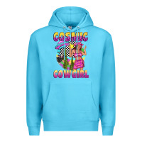 Ocean Blue cosmic cowgirl Premium Hoodie - texasbilliewilder