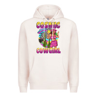 Pale Pink cosmic cowgirl Premium Hoodie - texasbilliewilder