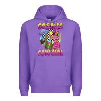Purple cosmic cowgirl Premium Hoodie - texasbilliewilder