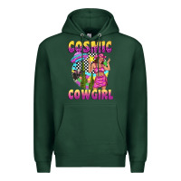 Sports Green cosmic cowgirl Premium Hoodie - texasbilliewilder