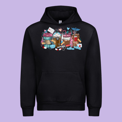 Urban Hoodie nurse elements coffee cups