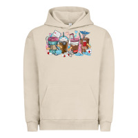 Pigment French Oak nurse elements coffee cups Urban Hoodie - MaliasSmallBusiness