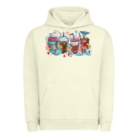 Pigment Pistachio nurse elements coffee cups Urban Hoodie - MaliasSmallBusiness