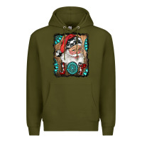 Army Green Santa Claus Joy Premium Hoodie - RanaPortraitStore