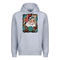 Heather Grey Santa Claus Joy Premium Hoodie - RanaPortraitStore