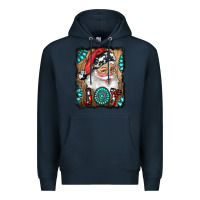 Navy Santa Claus Joy Premium Hoodie - RanaPortraitStore