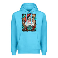 Ocean Blue Santa Claus Joy Premium Hoodie - RanaPortraitStore