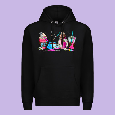 Hair Stylist Coffee Cup Premium Hoodie Designed By Adodesignshop