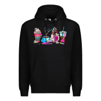 Black hair stylist coffee cup Premium Hoodie - AdoDesignShop