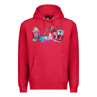 Cardinal hair stylist coffee cup Premium Hoodie - AdoDesignShop