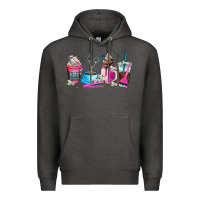 Charcoal Heather hair stylist coffee cup Premium Hoodie - AdoDesignShop