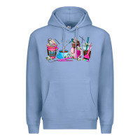 Colony Blue hair stylist coffee cup Premium Hoodie - AdoDesignShop
