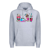 Heather Grey hair stylist coffee cup Premium Hoodie - AdoDesignShop