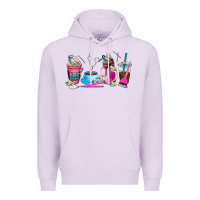 Lilac hair stylist coffee cup Premium Hoodie - AdoDesignShop