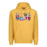 Mustard hair stylist coffee cup Premium Hoodie - AdoDesignShop