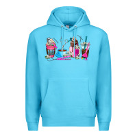 Ocean Blue hair stylist coffee cup Premium Hoodie - AdoDesignShop