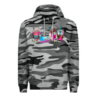 Slate Camo hair stylist coffee cup Premium Hoodie - AdoDesignShop