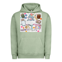 Pigment Oil Green sewing Urban Hoodie - MaliasSmallBusiness