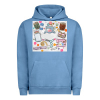Pigment Pebble Blue sewing Urban Hoodie - MaliasSmallBusiness