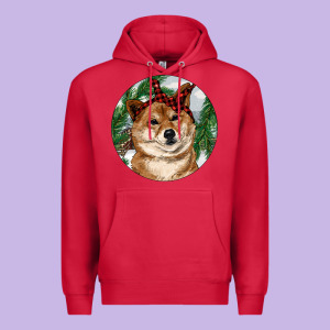 Shiba Inu Christmas Premium Hoodie Designed By Ranaportraitstore