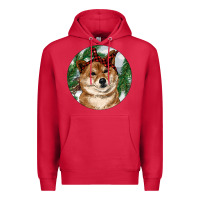 Cardinal Shiba Inu Christmas Premium Hoodie - RanaPortraitStore