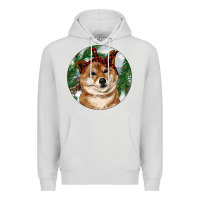 Dove Grey Shiba Inu Christmas Premium Hoodie - RanaPortraitStore