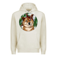 Oatmeal Heather Shiba Inu Christmas Premium Hoodie - RanaPortraitStore