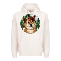 Pale Pink Shiba Inu Christmas Premium Hoodie - RanaPortraitStore