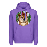 Purple Shiba Inu Christmas Premium Hoodie - RanaPortraitStore