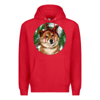 Red Shiba Inu Christmas Premium Hoodie - RanaPortraitStore