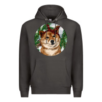 Smoke Shiba Inu Christmas Premium Hoodie - RanaPortraitStore