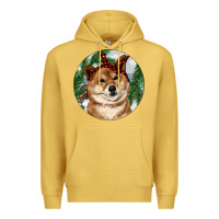 Antique Gold Shiba Inu Christmas Premium Hoodie - RanaPortraitStore